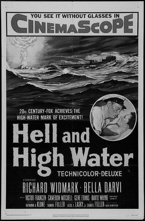 Hell And High Water Richard Widmark Bella Darvi 1954 Old Vintage Collectible Memorabilia Danish Movie Theater Souvenir Original Programme